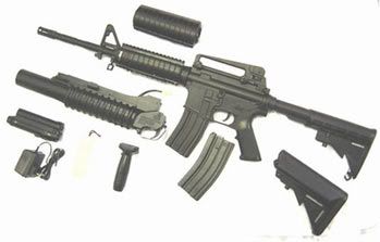 M4 3181 AEG Electric Airsoft Rifle, M203 Spring Grenade Launcher