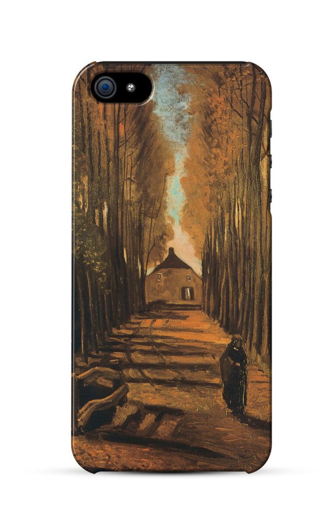 Avenue of Poplars at Sunset, Vincent van Gogh    iPhone Case Cover      057