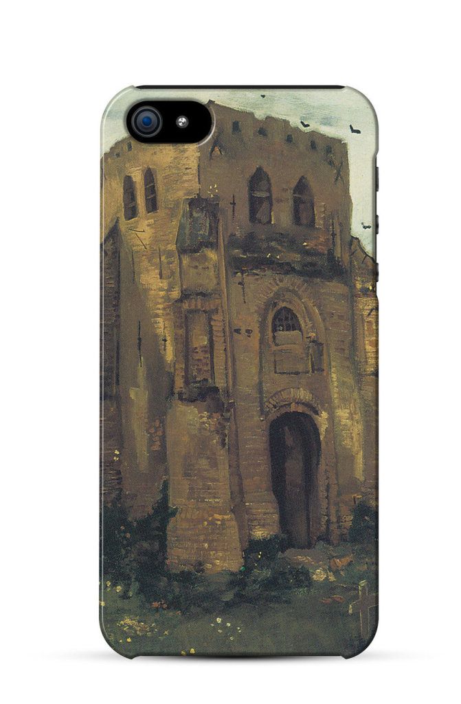 Country Churchyard and Old Church Tower, Vincent van Gogh    iPhone Case Cover      118