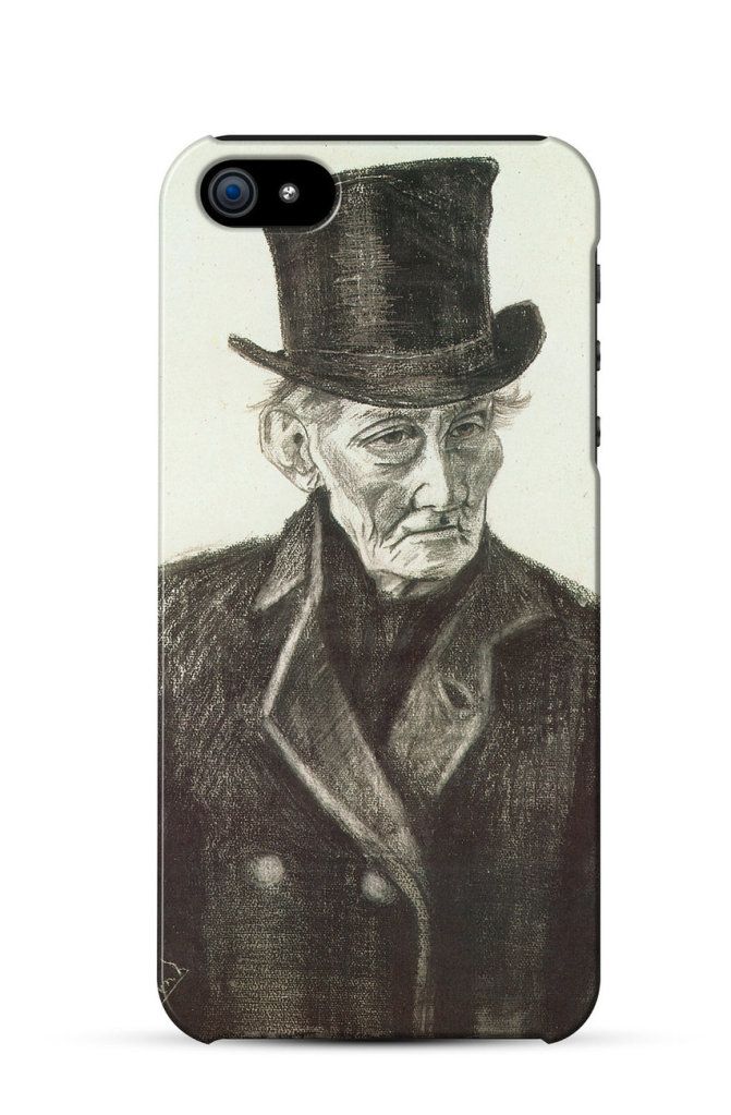 Old Man with a Top Hat, Vincent Van Gogh iPhone Kılıf-Kapak 217