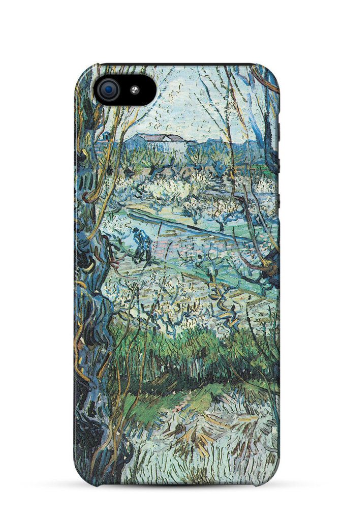 Orchard in Bloom with Poplars , Vincent van Gogh iPhone Kılıf-Kapak 222