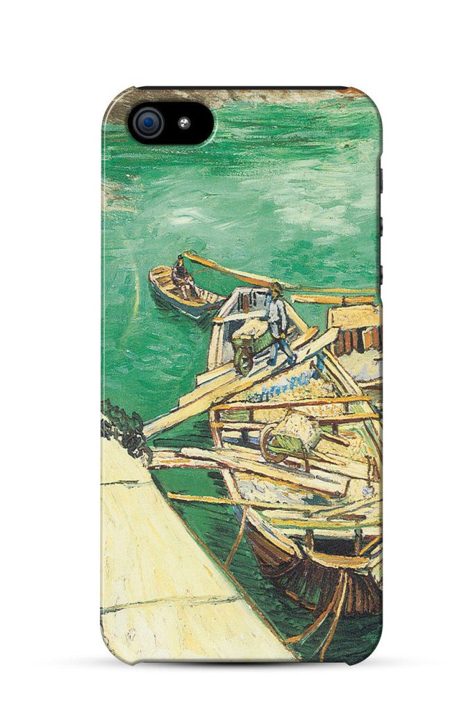 Quay with Men Unloading Sand Barges, Vincent van Gogh    iPhone Case Cover      306