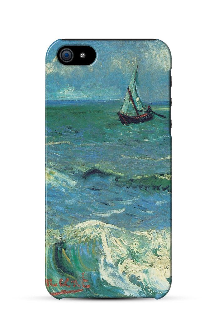 Seascape at Saintes Maries, Vincent van Gogh    iPhone Case Cover     403