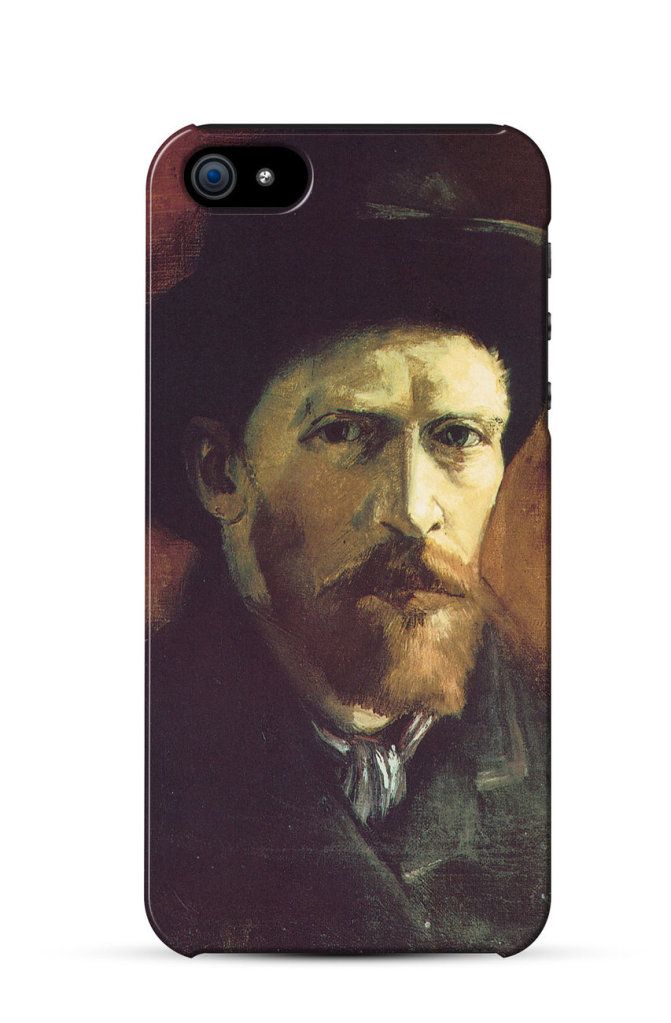 Self Portrait with Dark Felt Hat, Vincent Van Gogh    iPhone Case Cover     418
