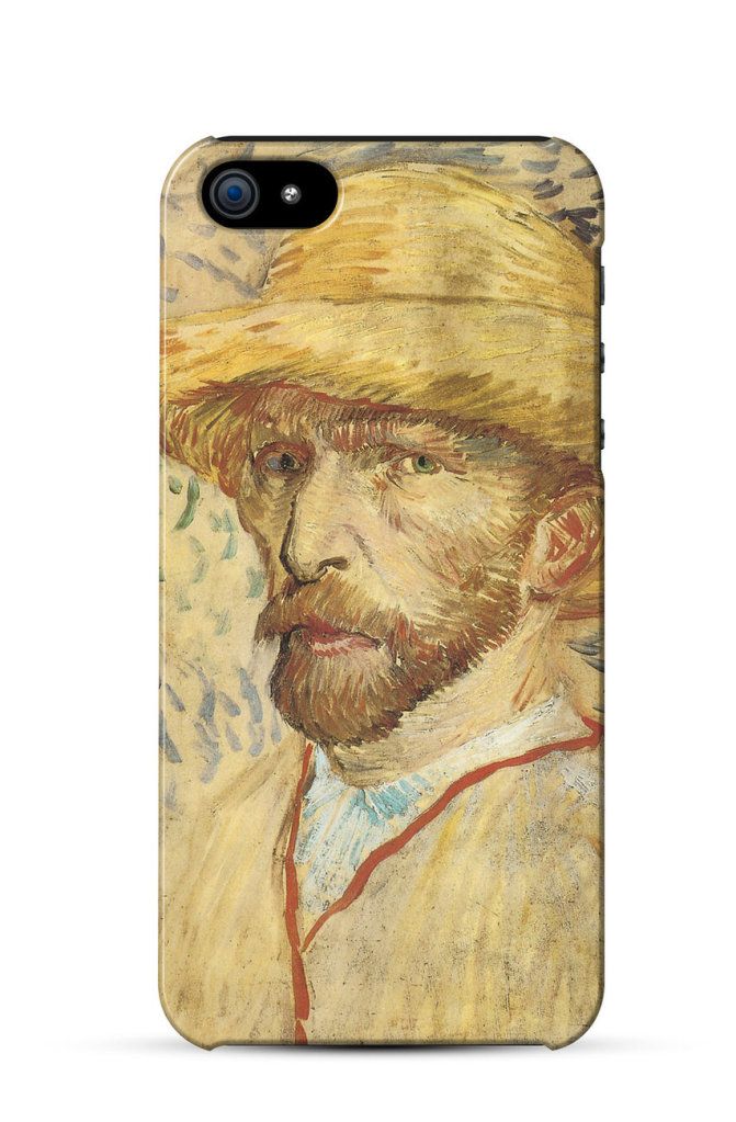 Self Portrait with Straw Hat, Vincent Van Gogh    iPhone Case Cover     419