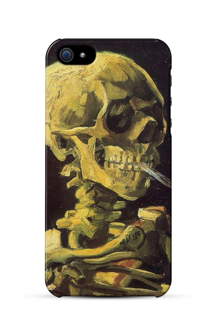 Skull with Burning Cigarette, Vincent van Gogh    iPhone Case Cover     483