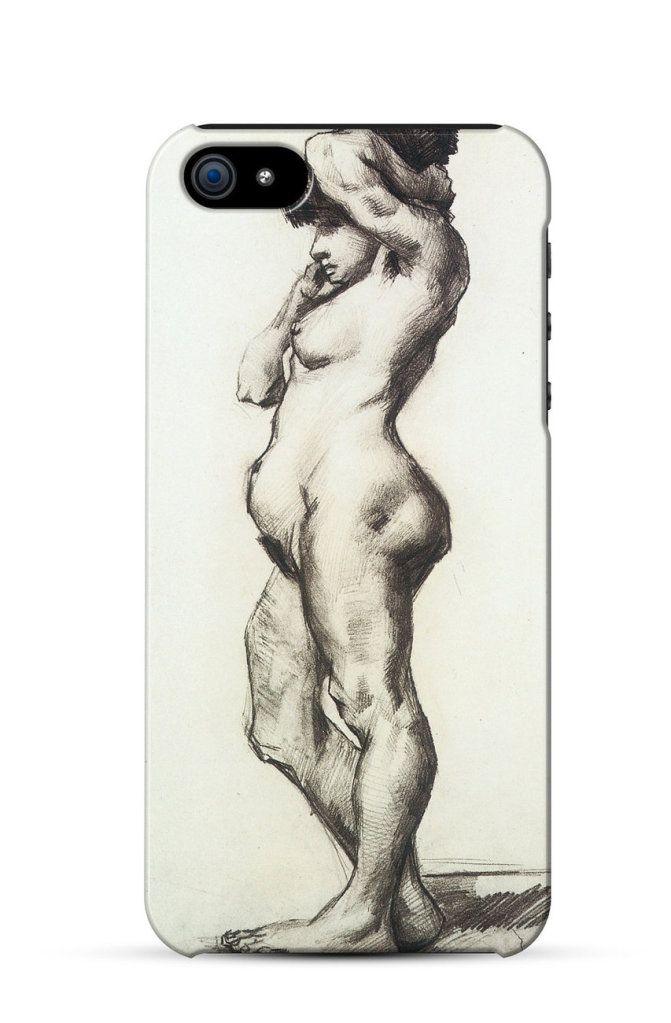 Standing Female Nude Seen from the Side, Vincent van Gogh    iPhone Case Cover     539