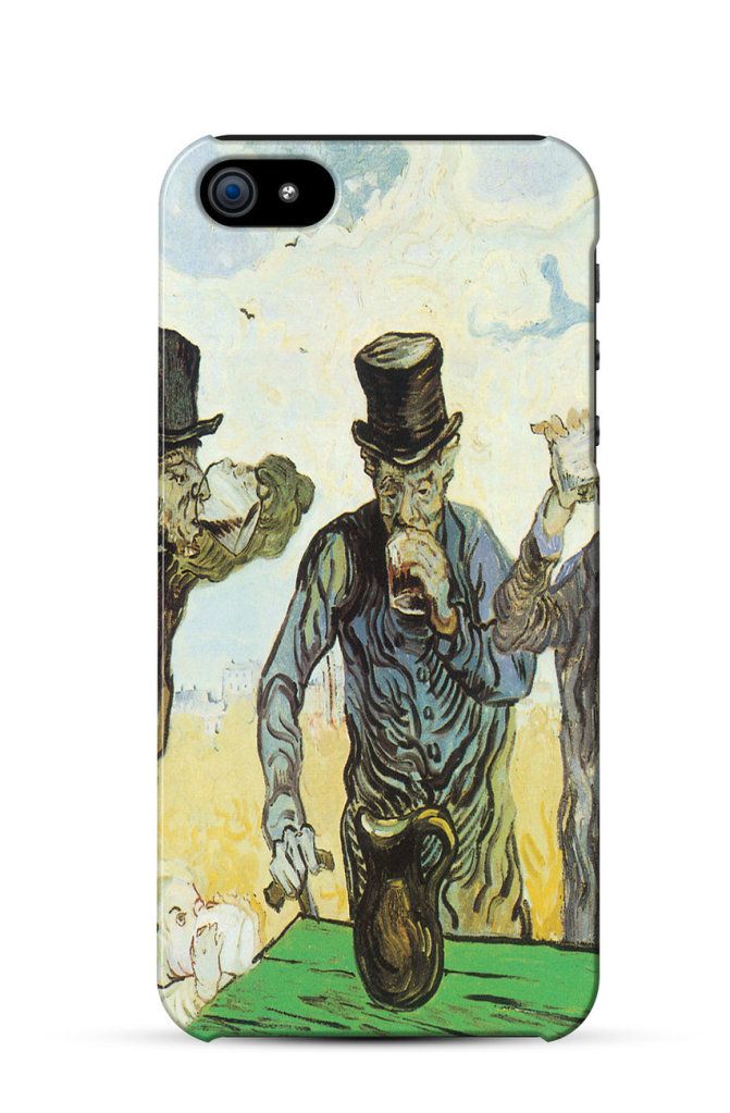The Drinkers (after Daumier), Vincent Van Gogh    iPhone Case Cover     652