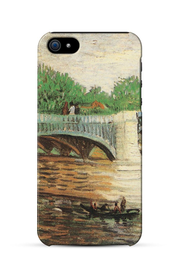 The Seine with the Pont de la Grande Jette, Vincent van Gogh    iPhone Case Cover     668