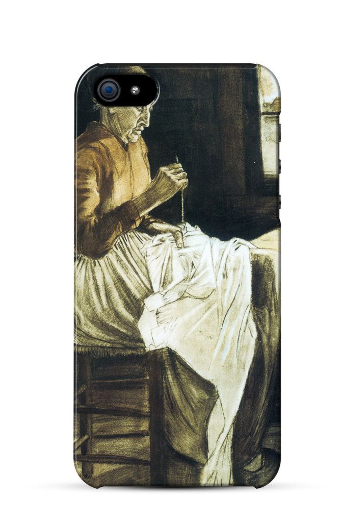 Woman Sewing, Vincent Van Gogh    iPhone Case Cover     780