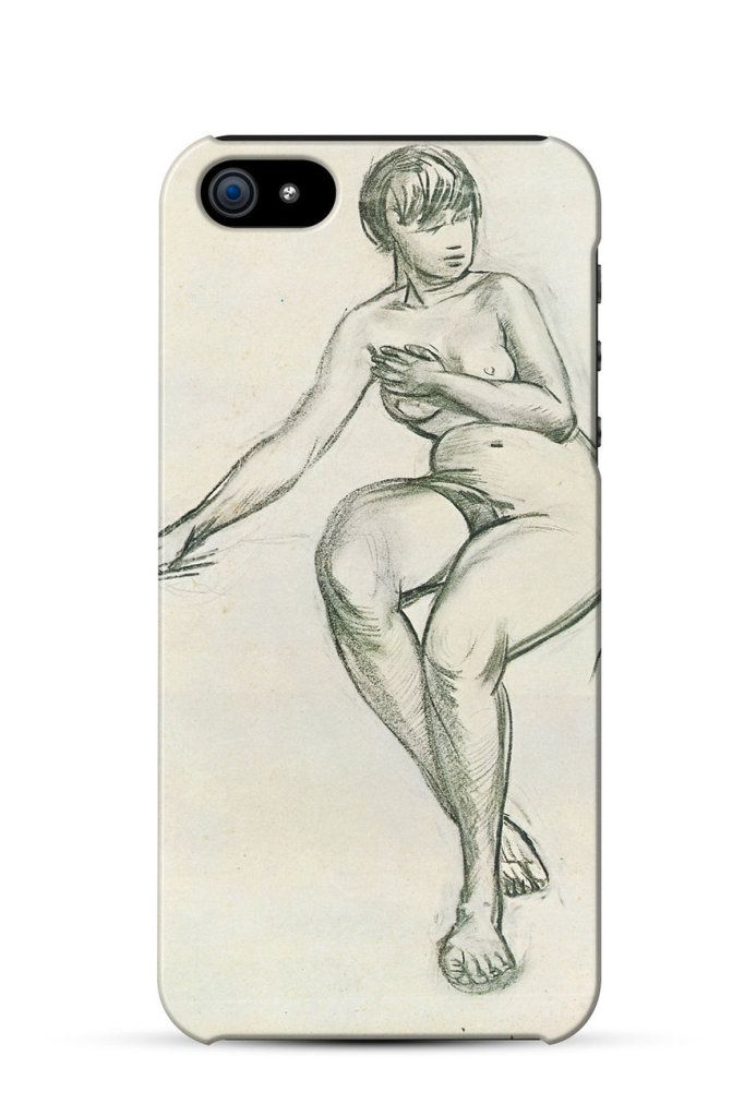 Young naked (Charcoal), Vincent Van Gogh iPhone Kılıf-Kapak 291