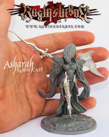 Close-up of the cast of 54mm Asharah