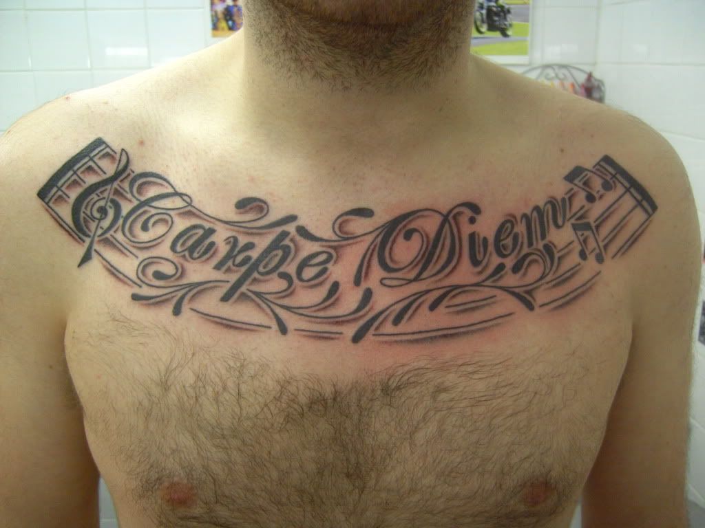 chest lettering