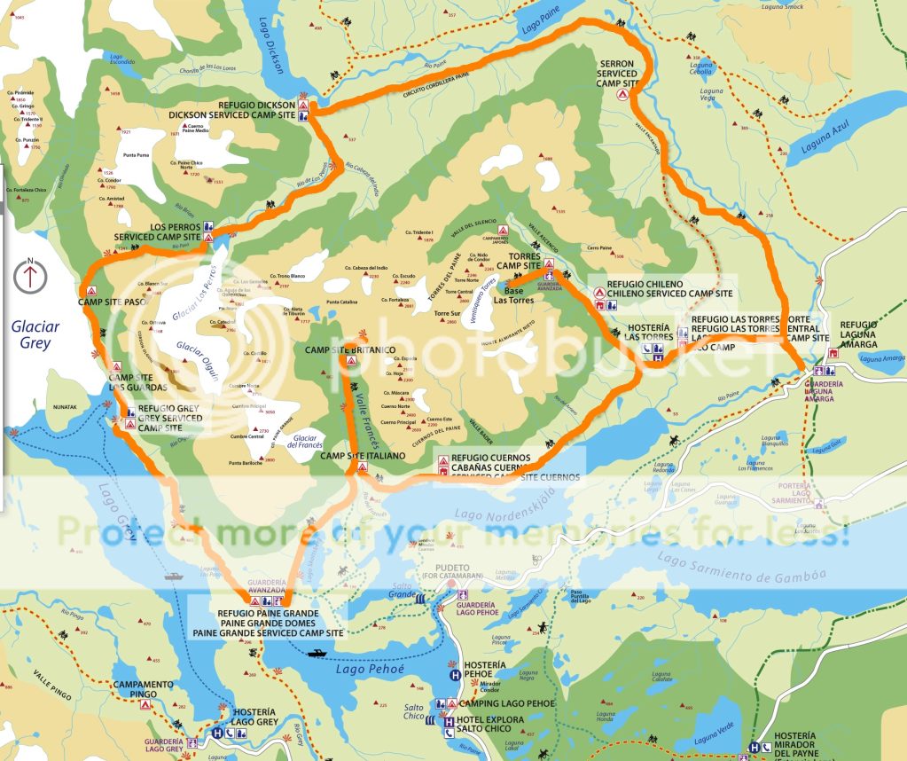 Map of Torres del Paine - Swoop Patagonia's Blog