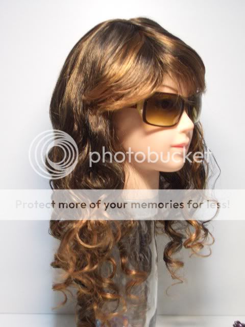 New Long Brown Black Hair Wigs Cosplay Wig Wavy WA6  