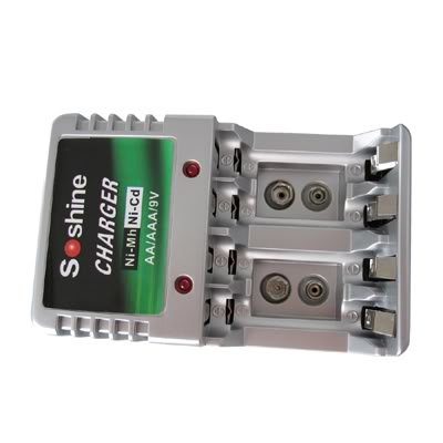 Standard Charger For AA/AAA/9V Ni Mh/Ni Cd Battery  