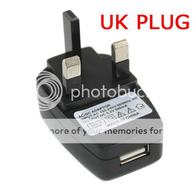 USB AC Power Supply Wall Adapter  Charger UK Plug  