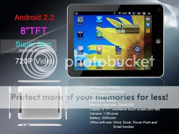 ePad aPad WiFi Camera Google Android2.2 MID Tablet PC  