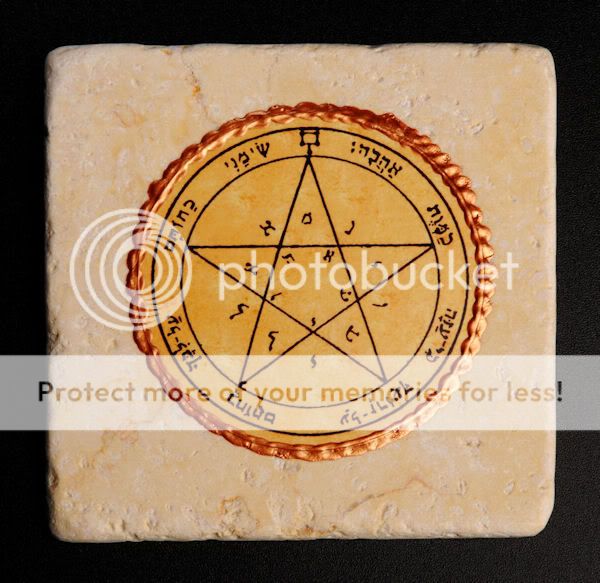 Profusion Kabbalah King Solomons Seal Marble Tile  