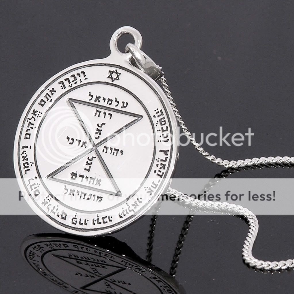 Kabbalah Key Solomon Seal Silver Victorious Pendant  